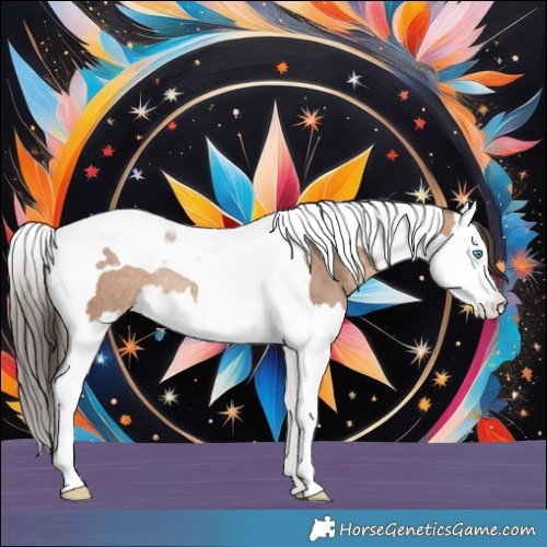 Horse Color:Sable Champagne Splash Tobiano Rabicano