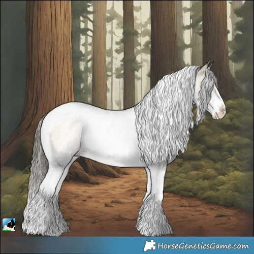 Horse Color:White Spotted Buckskin Ice Pearl Onyx Tobiano Rabicano