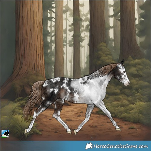 Horse Color:White Spotted Liver Chestnut Ice Sabino Rabicano