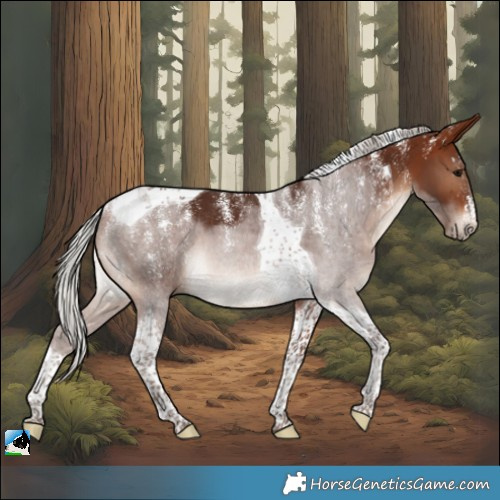Horse Color:Powder White Silver Bay Tobiano Rabicano