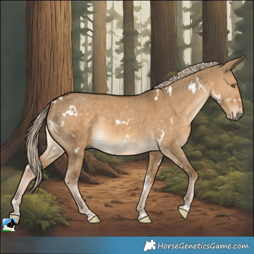 Horse Color:White Spotted Chocolate Palomino Dun