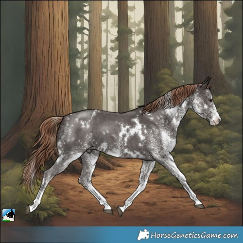 Horse Color:White Spotted Liver Chestnut 