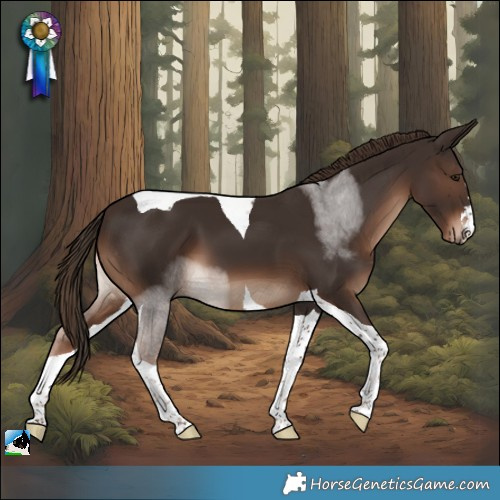 Horse Color:Liver Chestnut Tobiano