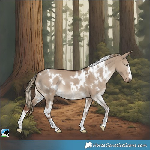 Horse Color:White Spotted Liver Red Dun 