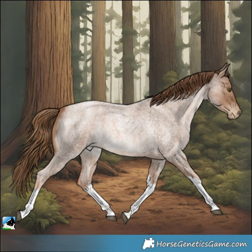 Horse Color:Liver Red Roan Pearl Tobiano Rabicano 