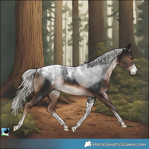 Horse Color:Powder White Liver Chestnut Mushroom
