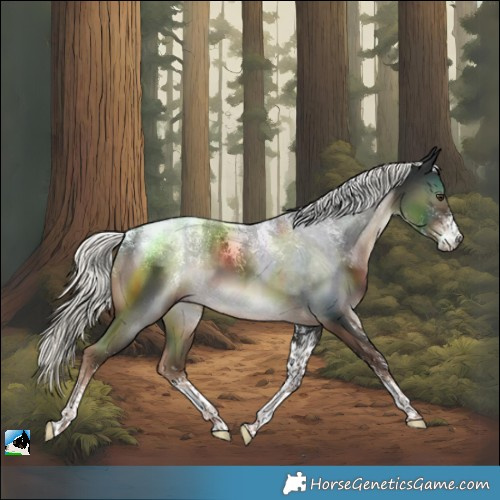 Horse Color:Powder White Liver Chestnut Mushroom 