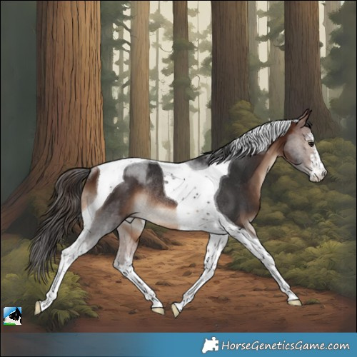 Horse Color:White Spotted Brown Tobiano Rabicano