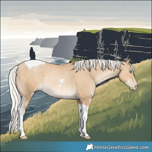 Horse Color:Silver Smoky Black Pearl Tobiano