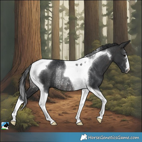 Horse Color:Platinum Brown Tobiano Rabicano