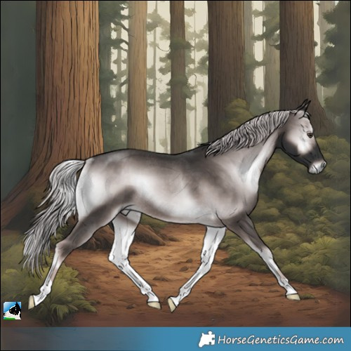 Horse Color:Platinum Chocolate Palomino Onyx Rabicano 