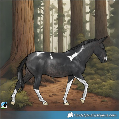 Horse Color:Platinum Brown Tobiano Rabicano 