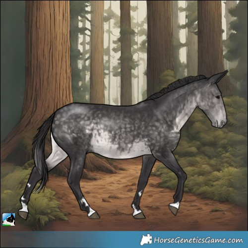 Horse Color:Platinum Buckskin Rabicano