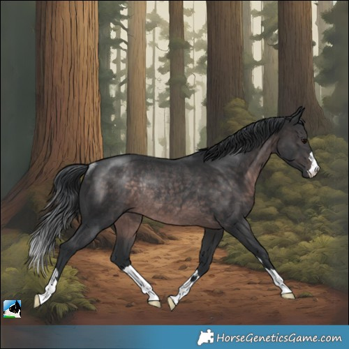 Horse Color:Platinum Brown Rabicano 