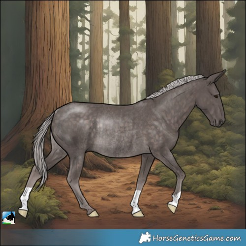 Horse Color:Platinum Chocolate Palomino Rabicano 