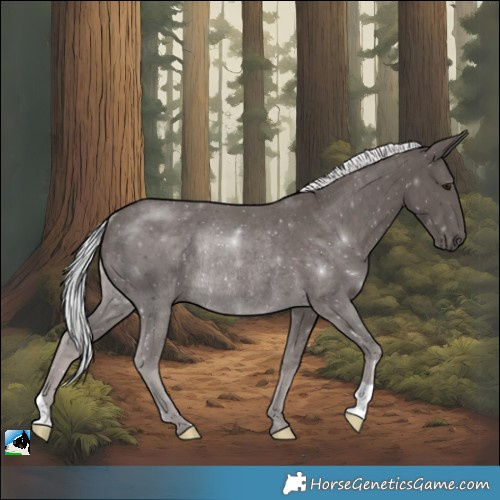 Horse Color:Platinum Chocolate Palomino Rabicano