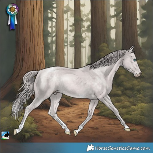 Horse Color:Platinum Perlino Tobiano Rabicano 