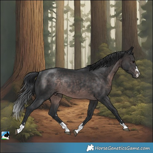 Horse Color:Platinum Brown Rabicano