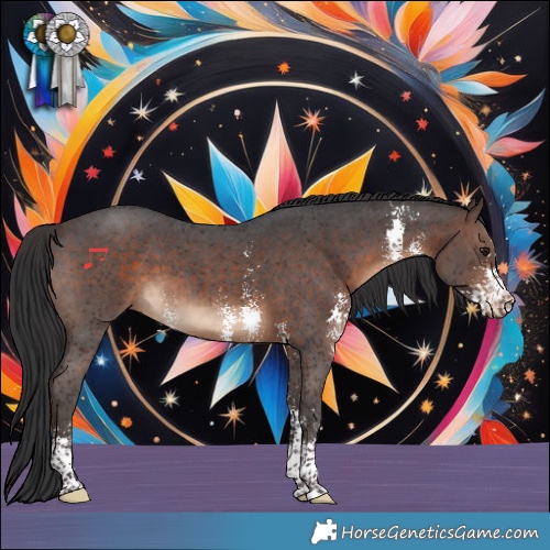Horse Color:Brown Sabino 