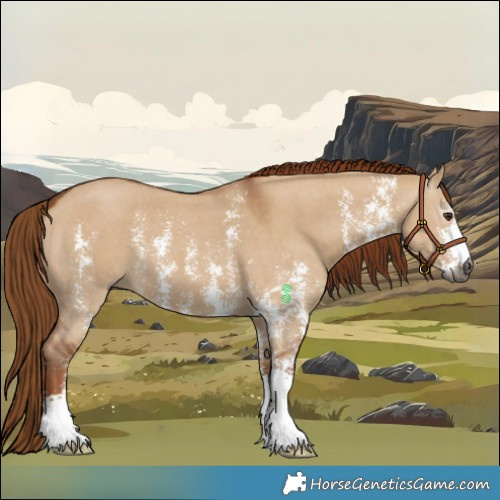 Horse Color:Gray Red Dun Sabino