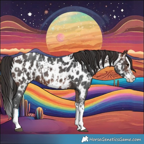 Horse Color:Bay Sabino Splash Near Leopard and Brown Sabino Splash Near Leopard