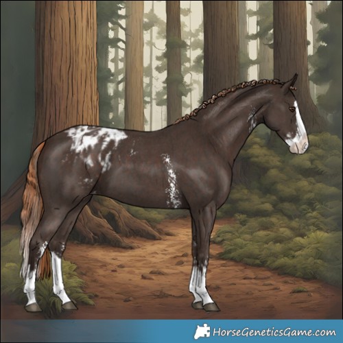 Horse Color:Liver Chestnut Sabino Splash Blanket and Liver Chestnut Sabino Splash Blanket