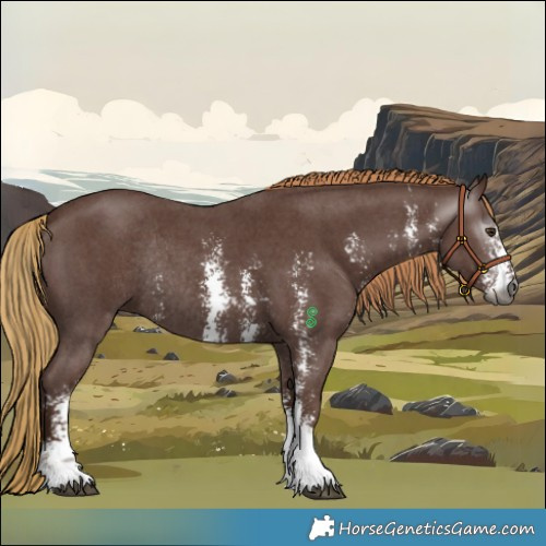 Horse Color:Gray Chestnut Sabino Rabicano