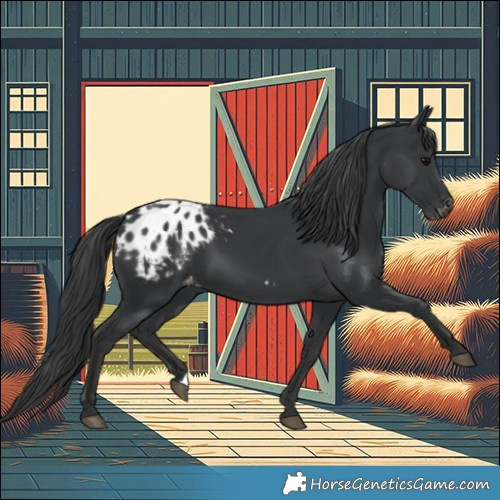 Horse Color:Black Appaloosa