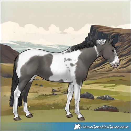 Horse Color:Grullo Tobiano Frame 