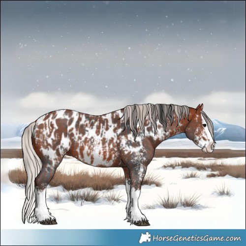 Horse Color:Bay Sabino Splash Appaloosa  and Silver Bay Sabino Splash Appaloosa 