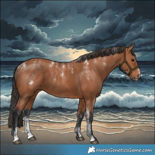 Horse Color:Powder White Bay