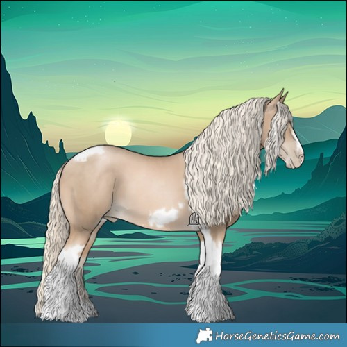 Horse Color:Chocolate Palomino Pearl Tobiano Frame and Chocolate Palomino Pearl Tobiano Frame