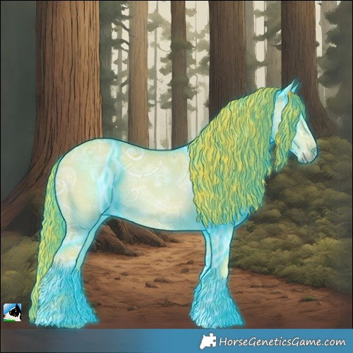 Horse Color:Thunderstruck Watercolor Liver Red Dun Ice Rabicano