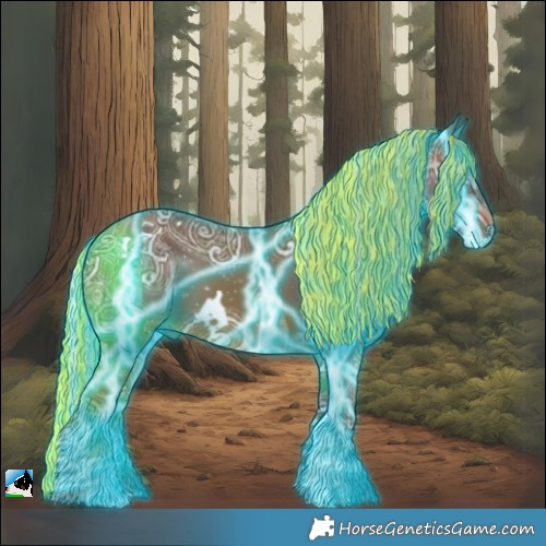 Horse Color:Painted Thunderstruck White Spotted Silver Brown Ice