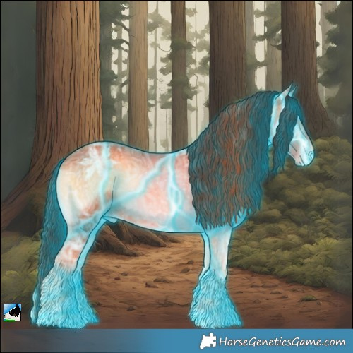 Horse Color:Thunderstruck Bay Ice Onyx Varnish Rabicano 