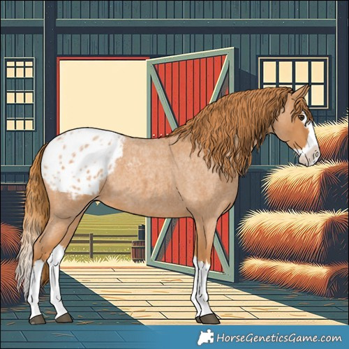 Horse Color:Red Roan Splash Appaloosa 