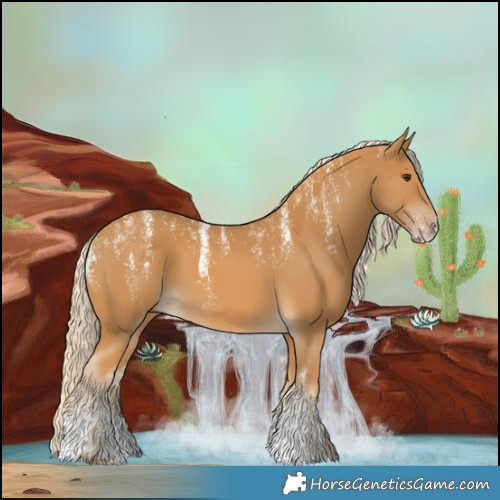 Horse Color:Powder White Palomino