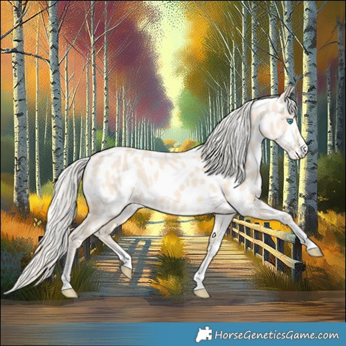 Horse Color:Cremello Near Leopard