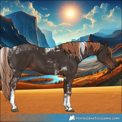Horse Color:Liver Chestnut Sabino Tobiano 