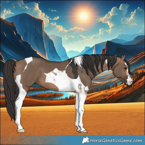 Horse Color:Bay Dun Tobiano 
