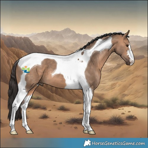 Horse Color:Bay Dun Tobiano