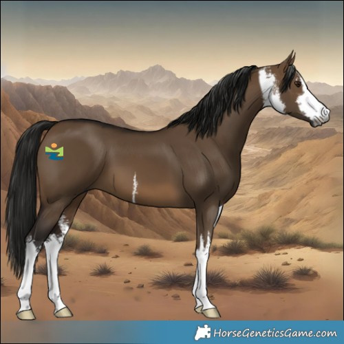 Horse Color:Gray White Spotted Bay Dun