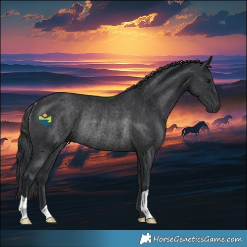 Horse Color:Black Rabicano