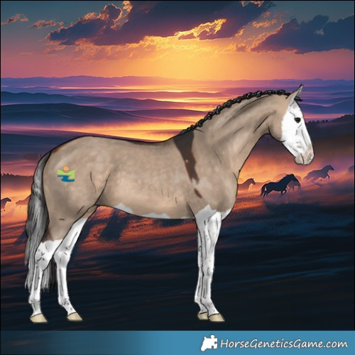 Horse Color:Bay Dun Splash