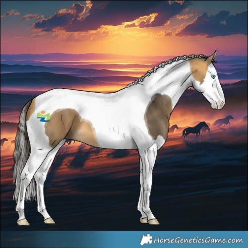 Horse Color:Buckskin Splash Tobiano 