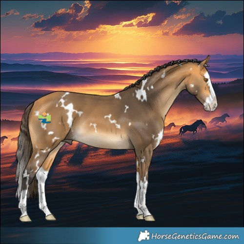 Horse Color:White Spotted Buckskin Splash