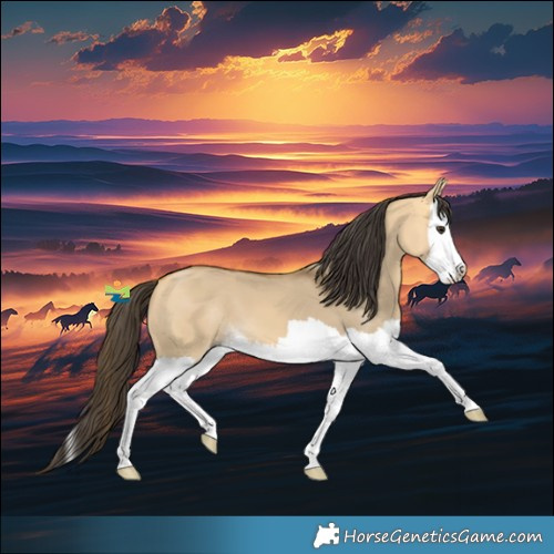 Horse Color:Buckskin Dun Splash 