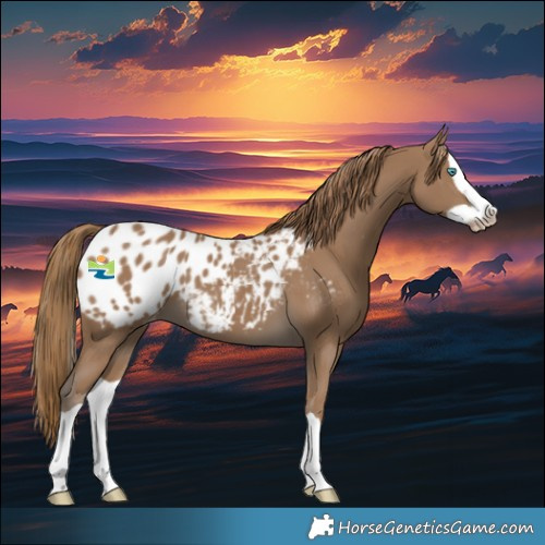 Horse Color:Gray Smoky Creme Splash Appaloosa