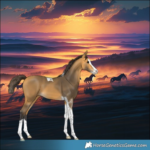 Horse Color:Buckskin Splash Tobiano