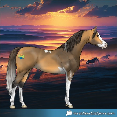 Horse Color:Buckskin Splash Tobiano